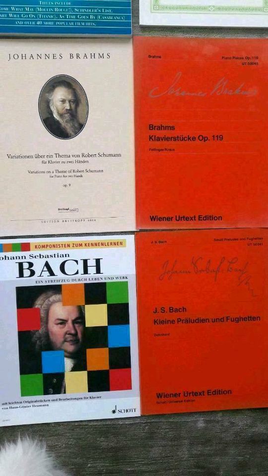 Notenbücher Klaviernoten Mozart Schubert Liszt  usw. in Hamm