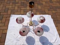 original DDR Design 5 armiger Leuchter Messing und Glas Schönebeck (Elbe) - Elbenau Vorschau