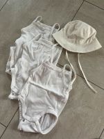 3x neuwertige Baby Bodys Träger 56 und Sonnenhut H&M weiß Mädchen Kreis Pinneberg - Quickborn Vorschau