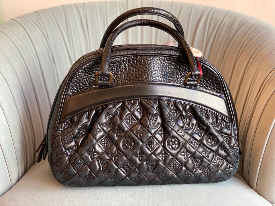 LOUIS VUITTON Vienna Mizi Monogam Lammleder schwarz Tasche Handtasche in München