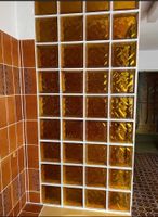 36 gelbe Glasbausteine 19 x 19 cm Vintage 70er Jahre Niedersachsen - Großefehn Vorschau