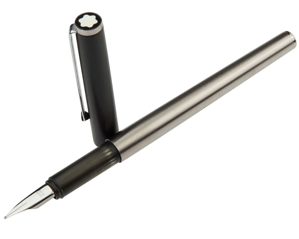 Montblanc S Line Füller Nr. 2120 Schwarz Silber M-Feder Slimline in Pfarrkirchen