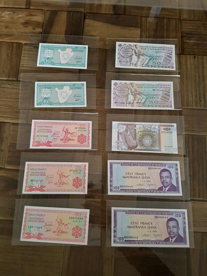 Banknoten Lot Burundi UNC in Hofheim am Taunus