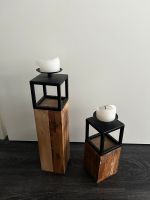 Kerzenständer Holz schwarz Blockständer 36cm und 43cm Kerzen Thüringen - Drei Gleichen Vorschau