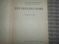 Ein offenes Wort,Ein Buch über die Liebe von 1960 Sachsen - Annaberg-Buchholz Vorschau