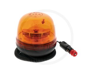 LED Rundumleuchte Magnet Spiralkabel KFZ-Stecker 12V 24V Doppel  Blitzleuchte