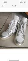 VERSACE Sneaker Gr. 37 Vollleder Weiß Silber Stiefeletten Rheinland-Pfalz - Zweibrücken Vorschau