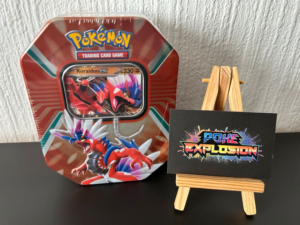 Pokémon Miraidon & Koraidon EX Tin Box Pokemon Booster Karten in Friedrichsthal