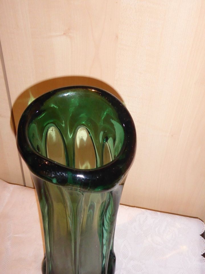 Vase,Glasvase,grüne Glasvase,Blumenvase,dicke Glasvase,Vintage De in Haiming
