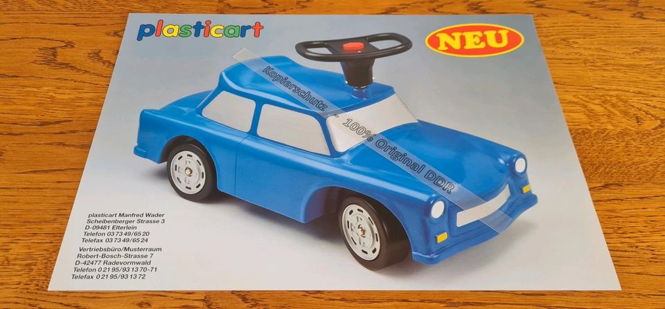 Trabant Plasticart Prospekt Rutschtrabi Bobby car Spielzeug in  Baden-Württemberg - Ravensburg | eBay Kleinanzeigen ist jetzt Kleinanzeigen
