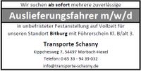 Auslieferungsfaherer/innen (m/w/d) Rheinland-Pfalz - Bitburg Vorschau