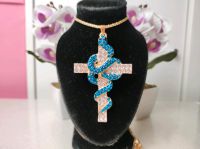 Betsey Johnson Schlangen Kreuz Halskette Snake Necklace Pendant Nordrhein-Westfalen - Übach-Palenberg Vorschau