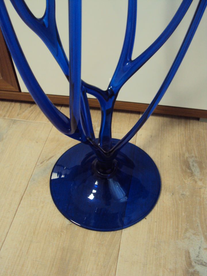 Riesige große Glasvase Pokal Blau Glas, ca.87,5 cm hoch in Duisburg