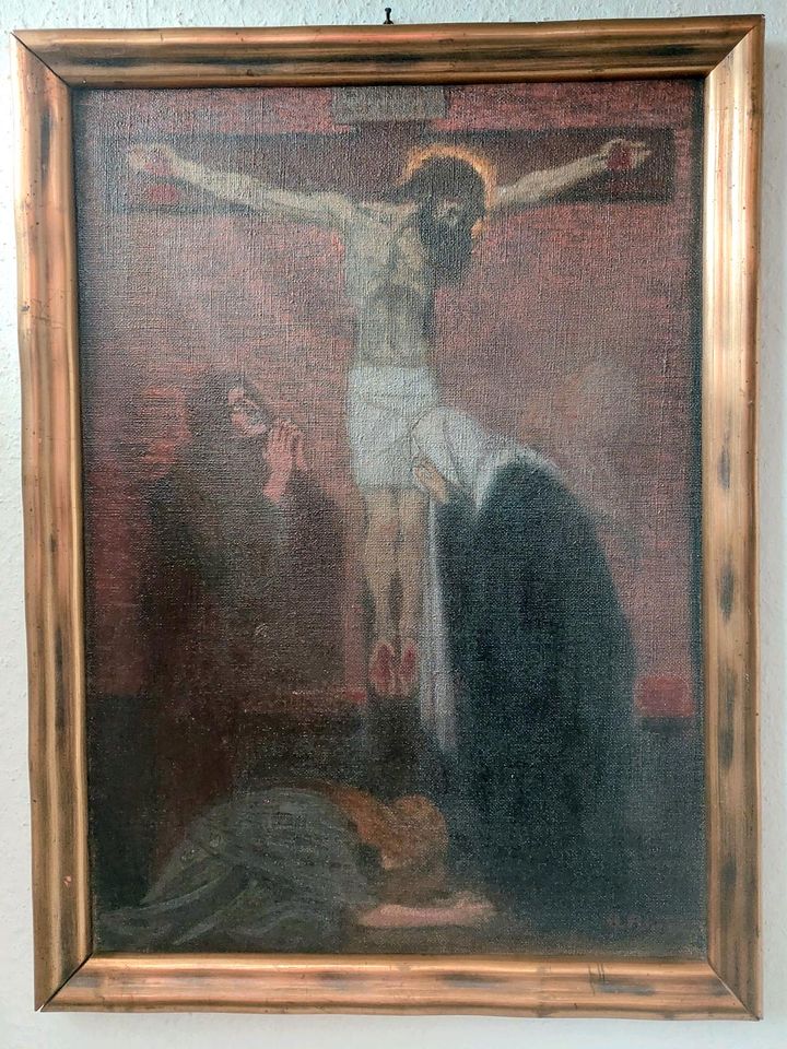 Ölbild Gemälde,  GEBHARD FUGEL Kreuzigung Jesu in Bremen