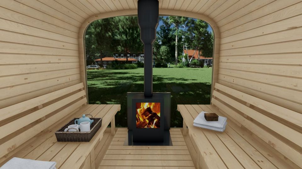 Quadrosauna 2m mit Fenster Gartensauna Außensauna Outdoor in Neu-Isenburg