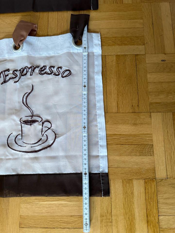 2 x Scheibengardine Küche Kaffee Espresso Preis inkl. Versand in Waldsolms