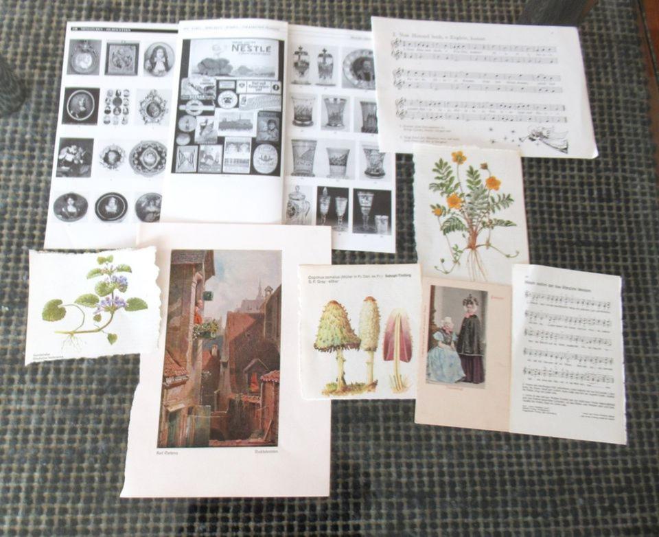 Alte Buchseiten Notenblätter Basteln Scrapbooking Journal 3 in Lörrach