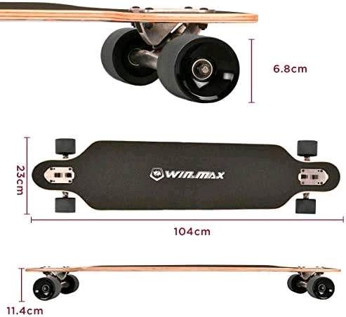 WIN.MAX Longboard Skateboard, 7-lagigem Ahornholz, ABEC-11 + Tool in Oberpleichfeld