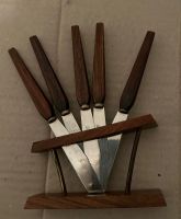 Set Obstmesser mit Holzgriff Ständer Solingen Klinge Vintage Düsseldorf - Mörsenbroich Vorschau