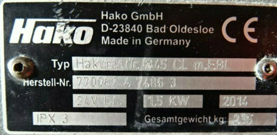 Hako Hakomatic B 45 CL m.EBL Scheuersaugmaschine inkl. MWST in Wendelstein