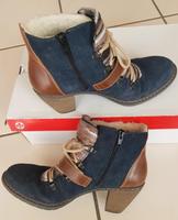 Rieker Ankle Boots echt Leder Vintage dunkelblau braun,Gr.40, Top Saarbrücken - St Johann Vorschau
