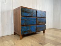 Boatwood by WMK # Wunderschöne Schubladenkommode aus altem Bootsholz, ein handgefertigtes Unikat aus massivem Teakholz # Schrank Kommode Wäschekommode Sideboard Wickelkommode Flurkommode Chest Teak Friedrichshain-Kreuzberg - Friedrichshain Vorschau