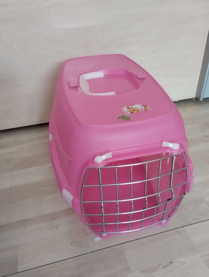 Katzenbox; Transportbox (pink) in Grevenbroich