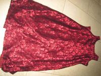 Kleid festlich George M 38 40 bordeaux Spitze schwarz lang Hessen - Hüttenberg Vorschau