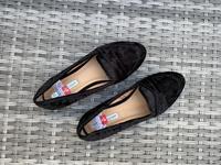 Loafers Samt schwarz / Größe 39 Bayern - Metten Vorschau