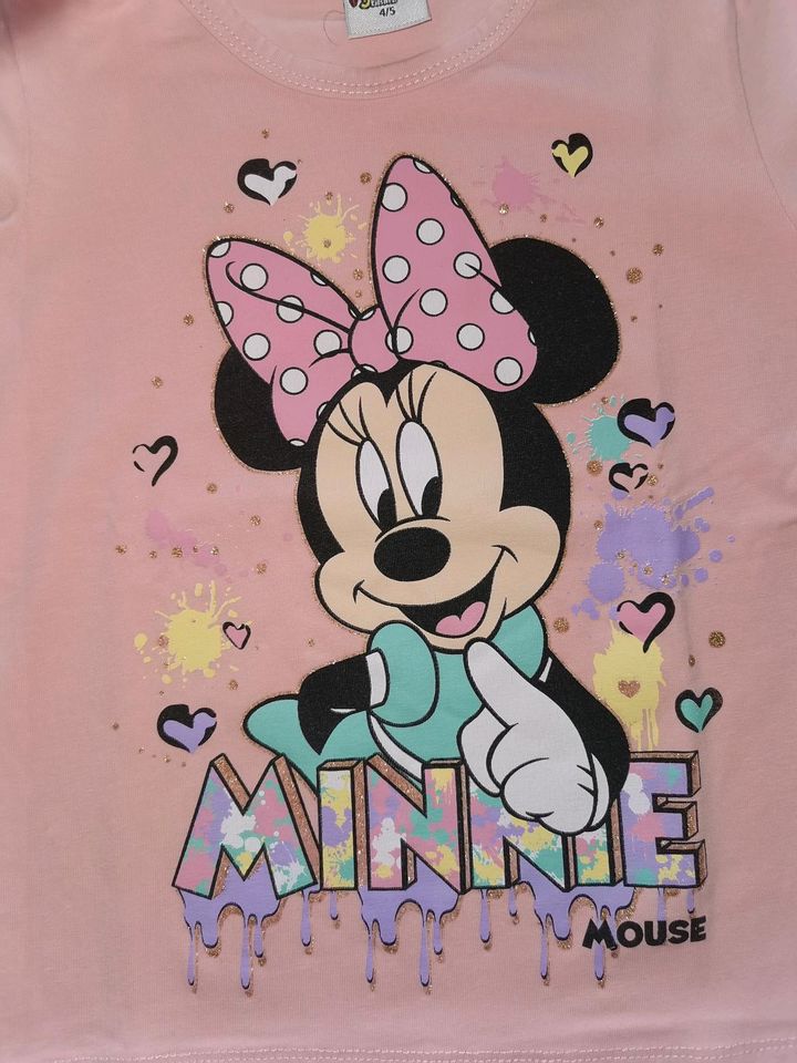 Süsses Minnie Mouse - T-Shirt Gr. 104/110 eher Gr. 104  in Stavenhagen