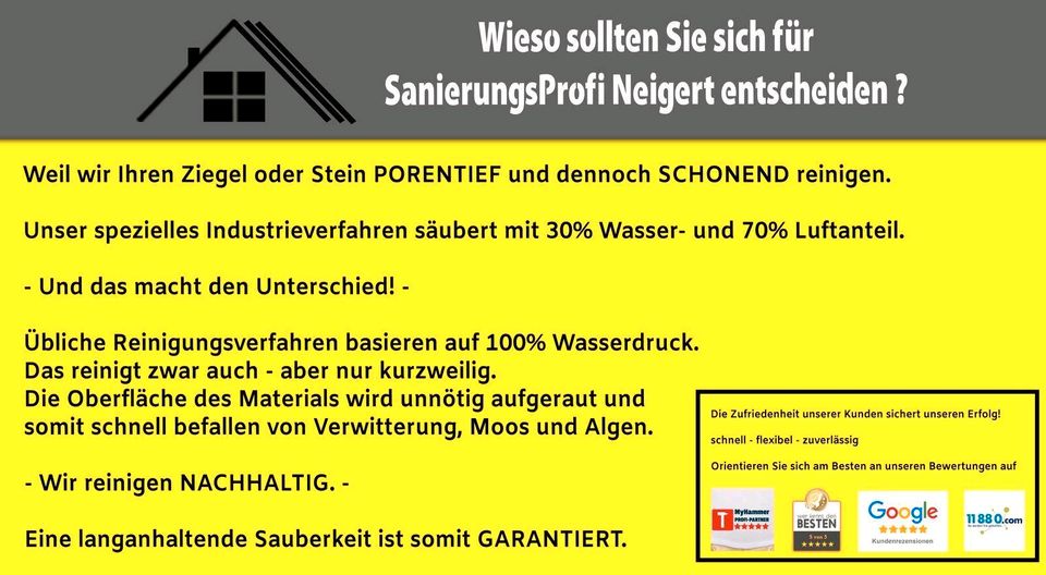 Dachreinigung Fassadenreinigung Beschichtung Steinreinigung Pflasterreinigung Reinigung Dachziegelreinigung Dach Hof Einfahrt Imprägnierung Versiegelung in Feuchtwangen