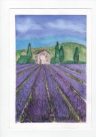 Aquarelle Bild Toscana Lavendel 18x26cm Baden-Württemberg - Denzlingen Vorschau