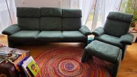 3er Leder Sofa LUGANO von ERPO inkl. Sessel & Hocker | Couch Hessen - Gelnhausen Vorschau