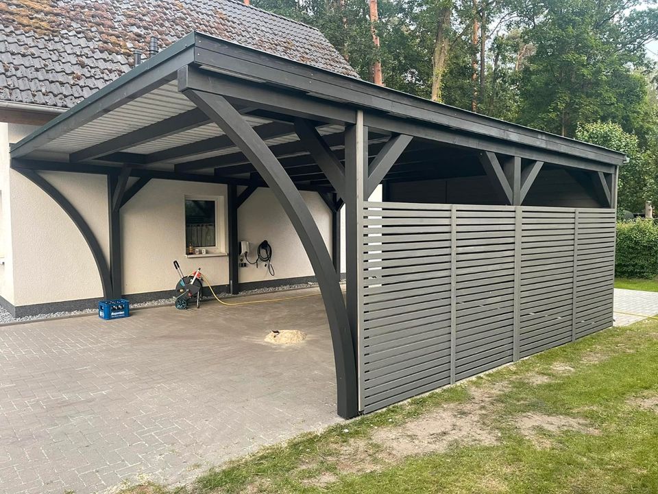 Holz Carport mit Bogen | Massivholz aus Polen in Berlin