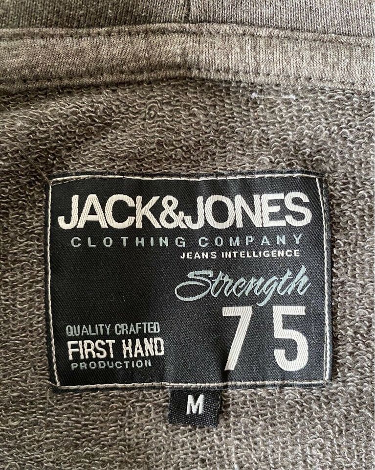 Jack&Jones Hoodie Kapuzenpulli Sweatshirt M grau One 75 in Türkheim