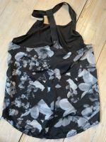 H&M Sport Oberteil top Tank top schwarz Blumen S M 34 36 Bayern - Schierling Vorschau