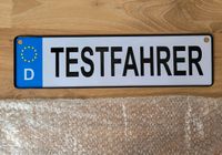 Schild Testfahrer Kennzeichenschild Auto KFZ Rückscheibe Baden-Württemberg - Sachsenheim Vorschau