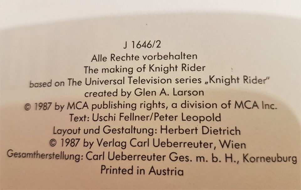 KNIGHT RIDER-Das 1. große Buch über David Hasselhoff und K.I.T.T in Schenklengsfeld