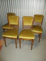 4 schöne antike Stühle um 1890 guter Zustand goldfarbener Bezug Hohe Börde - Irxleben Vorschau