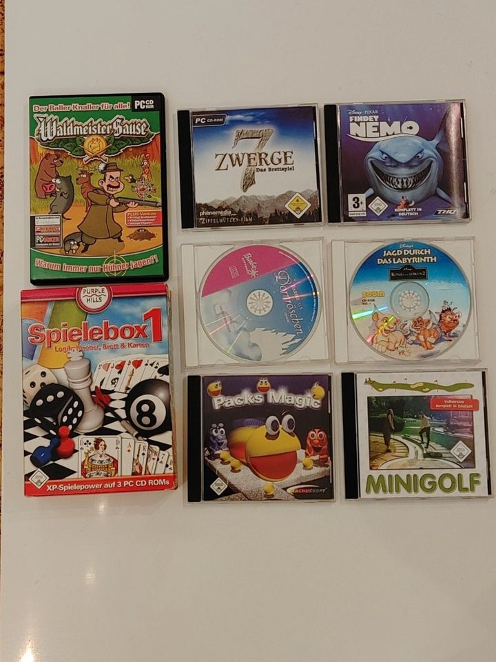 Softwarepaket (8x ältere PC-Spiele für Kinder) in Glauchau