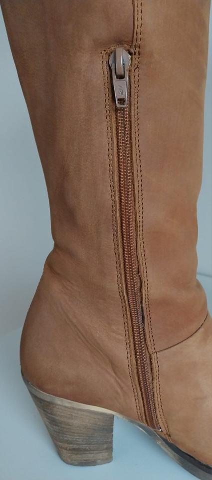 Stiefel Langschaft echtleder Nubukleder Vintage Cognac gr. 37 in Kaltenkirchen