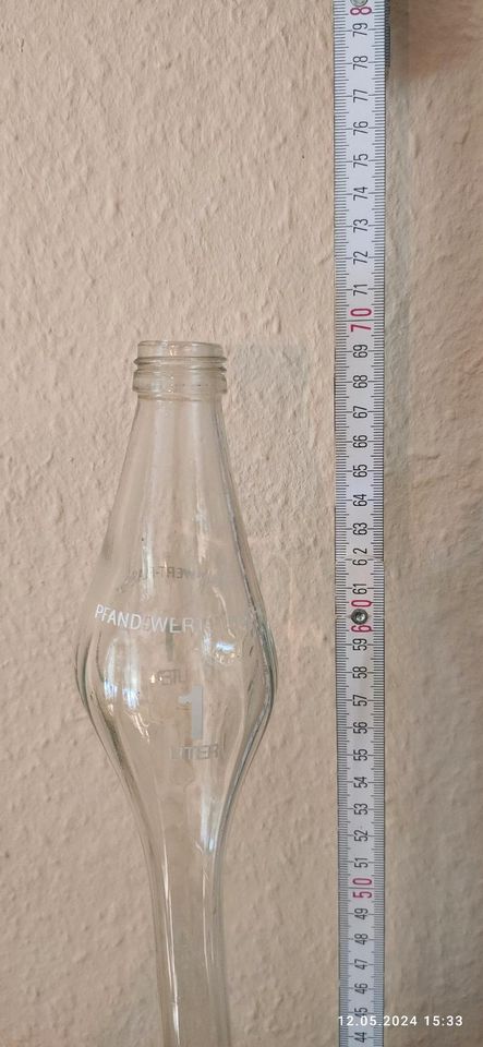 Seltene Coca Cola Flasche 1l gezogen auf ca. 70 cm in Euskirchen
