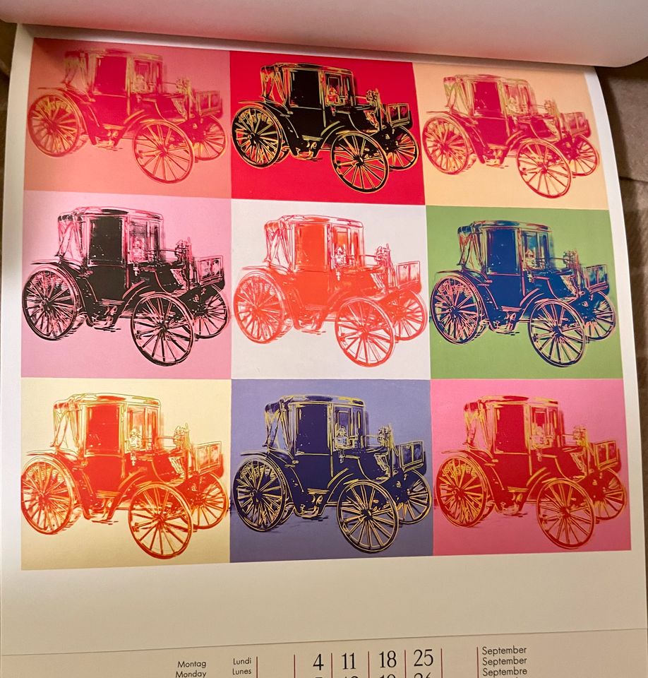 Daimler Benz, Kunstkalender 1989, Andy Warhol ,Cars’, OVP in Mönchengladbach