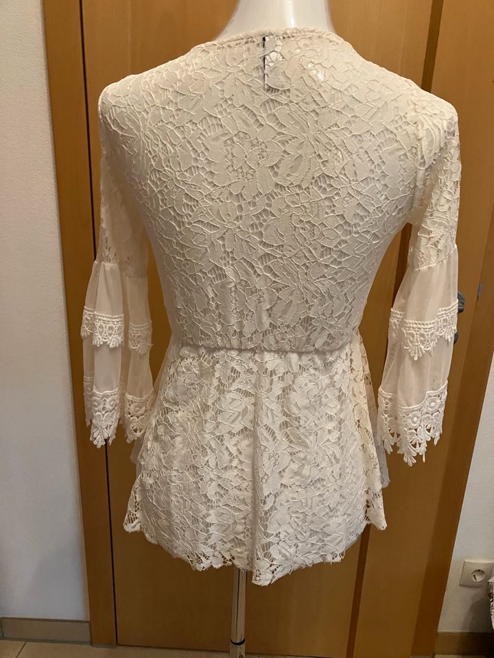 NEW COLLECTION Bluse Oberteil TUNIKA Creme Gr S in Velden