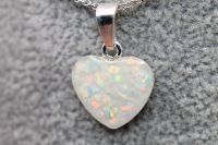 Halskette Herz 14mm 925 Sterling Silber Opal Silberkette Bayern - Marktoberdorf Vorschau