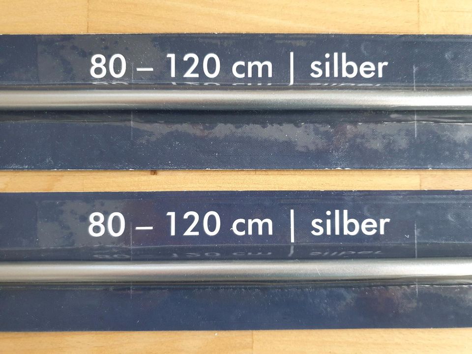 Gardinenstangen/ Klemmstangen 80-120cm für Fenster, silber, OVP in Altheim (bei Riedlingen)