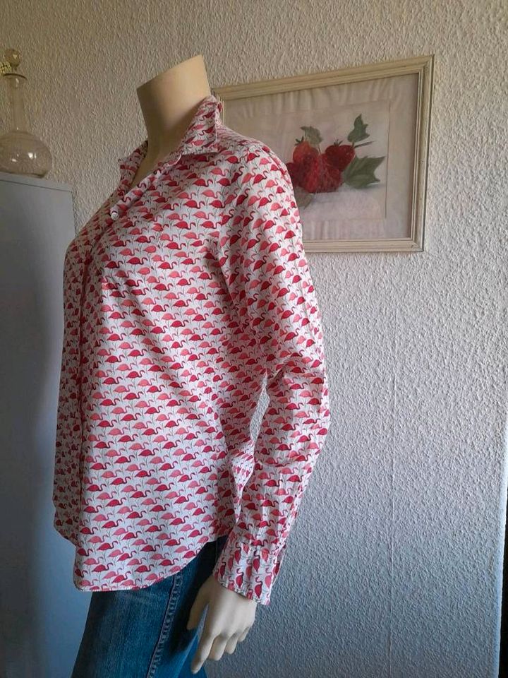 Hübsche Bluse mit Flamingos von Marie Lund Gr 38 in Meyn