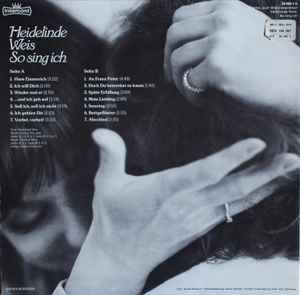 Heidelinde Weis ‎– So Sing Ich LP in Recklinghausen