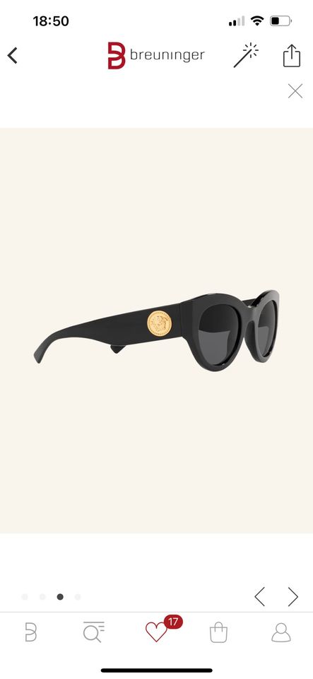 Versace Damen Sonnenbrille schwarz gold Neu in Oberhausen