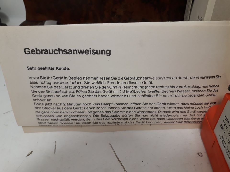 Tragbarer Dampfbügler Reisebügler Dampfbürste Glätter in Gebhardshütte